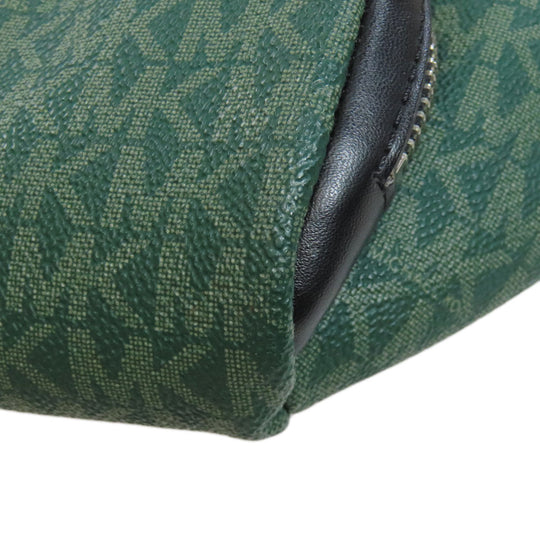MICHAEL KORS Hip bag PVC green MK signature Women Used Authentic
