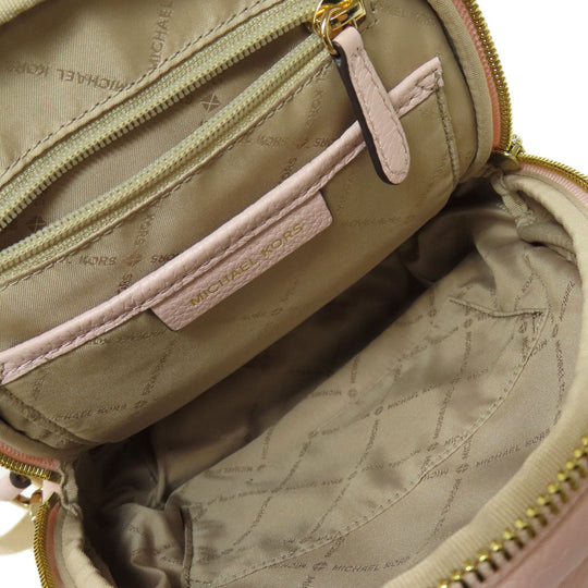 MICHAEL KORS Backpack leather pink logo Women Used Authentic