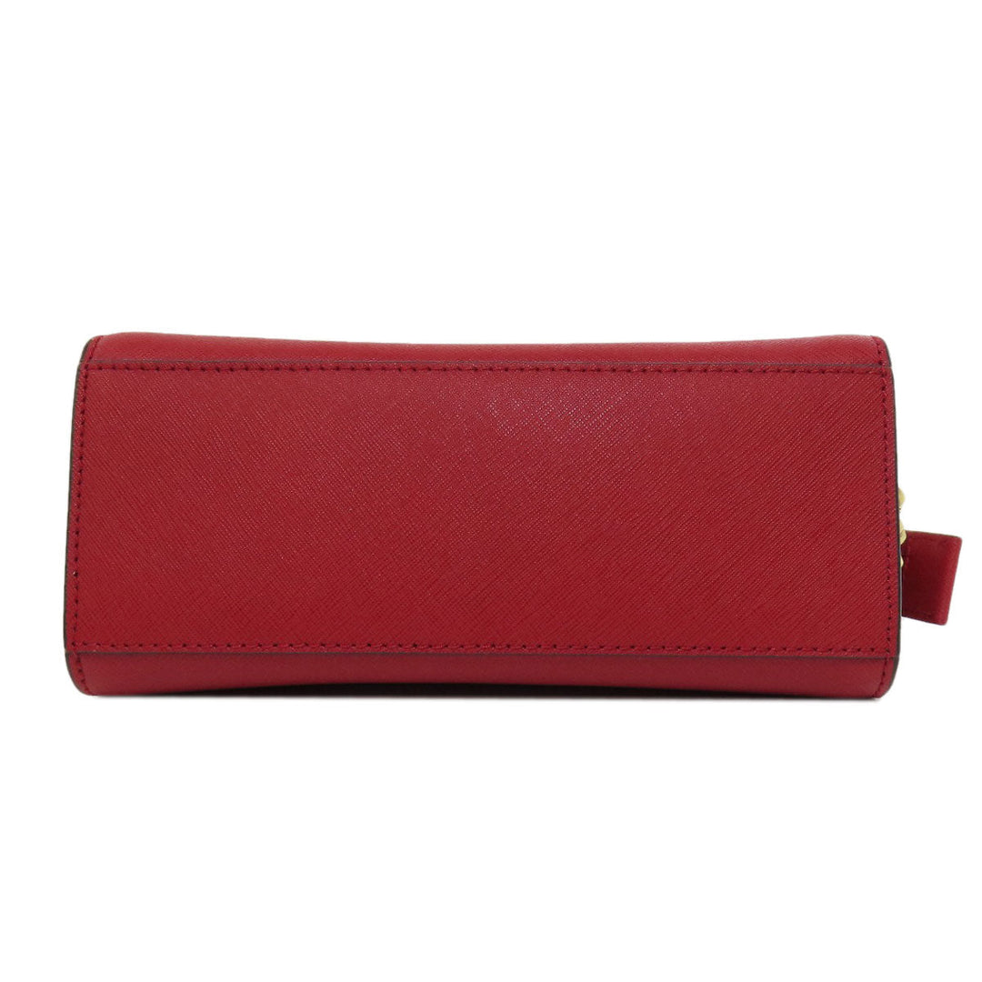 MICHAEL KORS Tote Bag leather Red logo Women Used Authentic