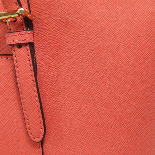 MICHAEL KORS Tote Bag leather pink logo Women Used Authentic