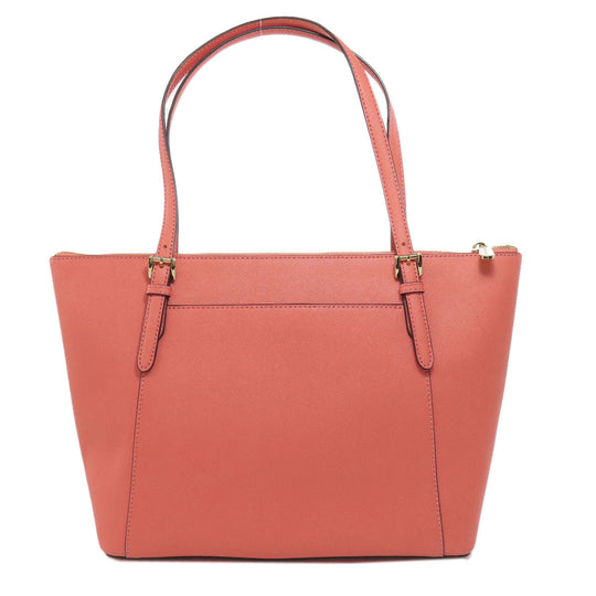 MICHAEL KORS Tote Bag leather pink logo Women Used Authentic