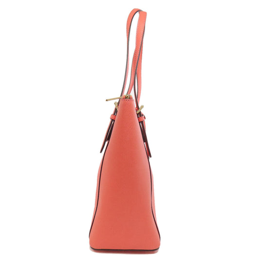 MICHAEL KORS Tote Bag leather pink logo Women Used Authentic