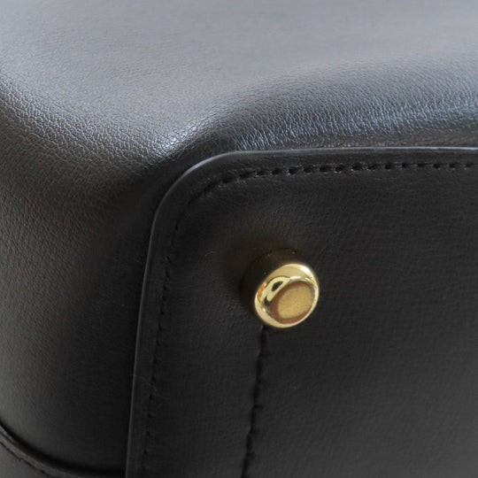 COACH Tote Bag F79988 leather black logo Women Used Authentic