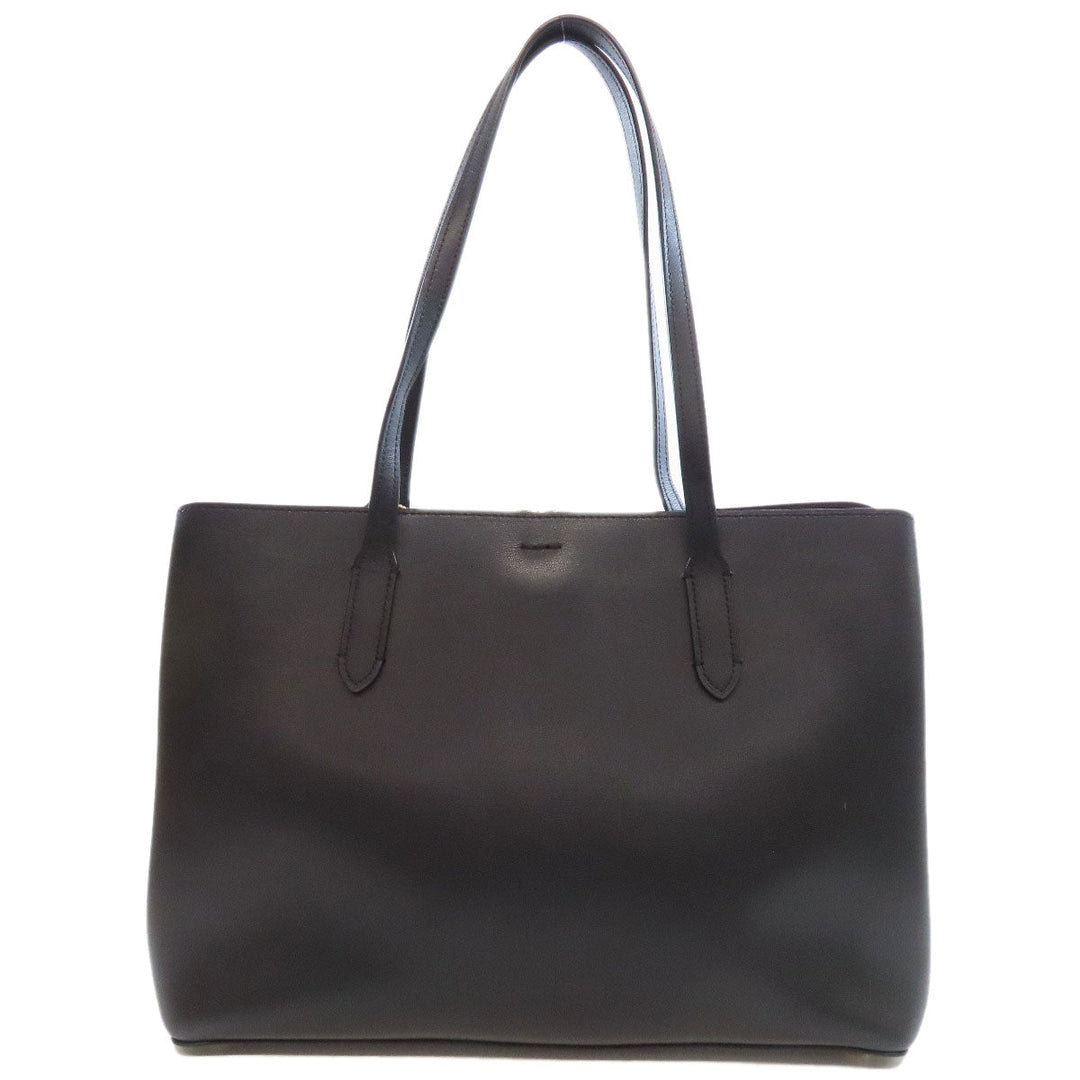 COACH Tote Bag F79988 leather black logo Women Used Authentic