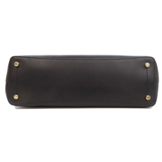 COACH Tote Bag F79988 leather black logo Women Used Authentic