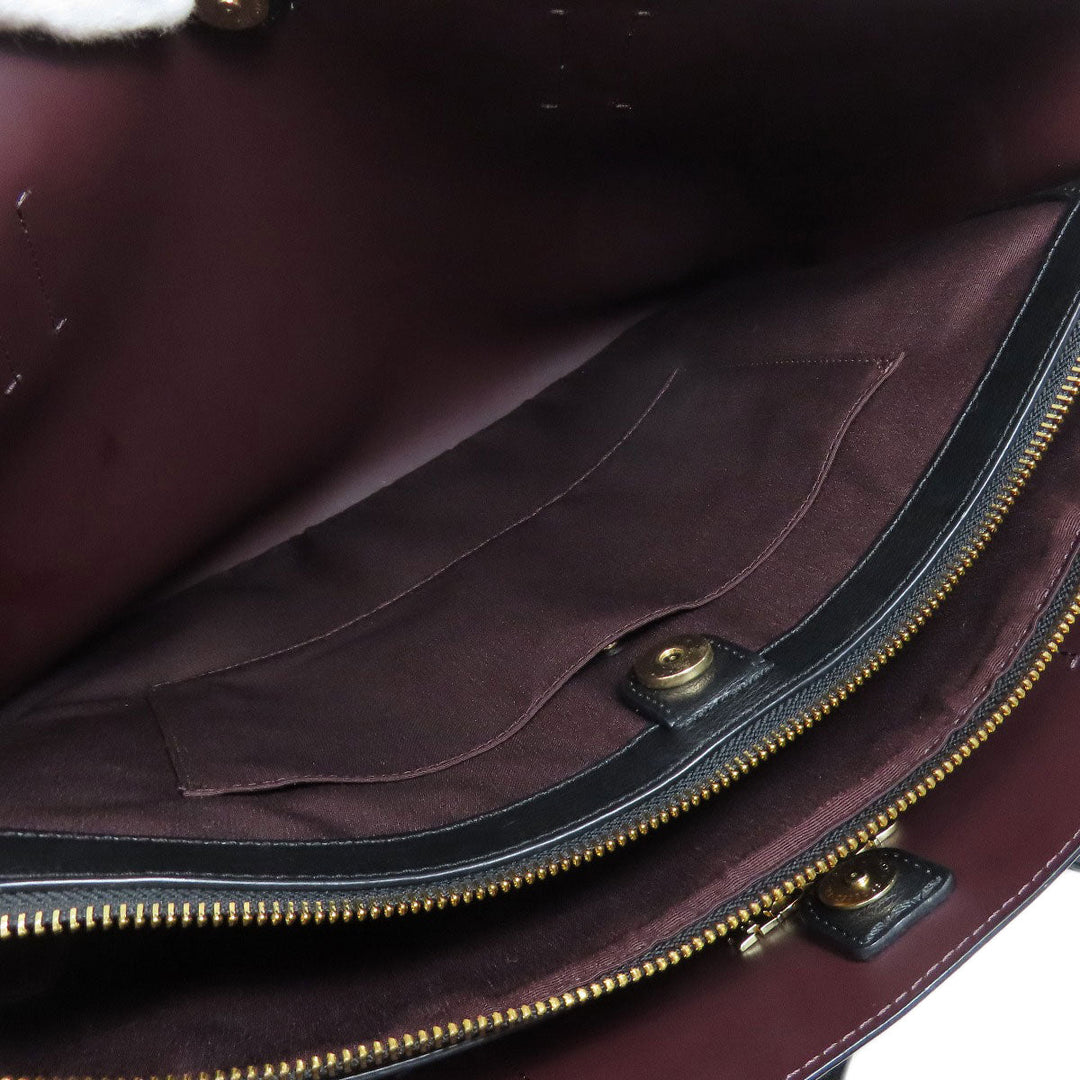 COACH Tote Bag F79988 leather black logo Women Used Authentic