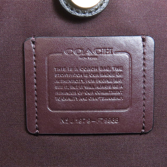 COACH Tote Bag F79988 leather black logo Women Used Authentic