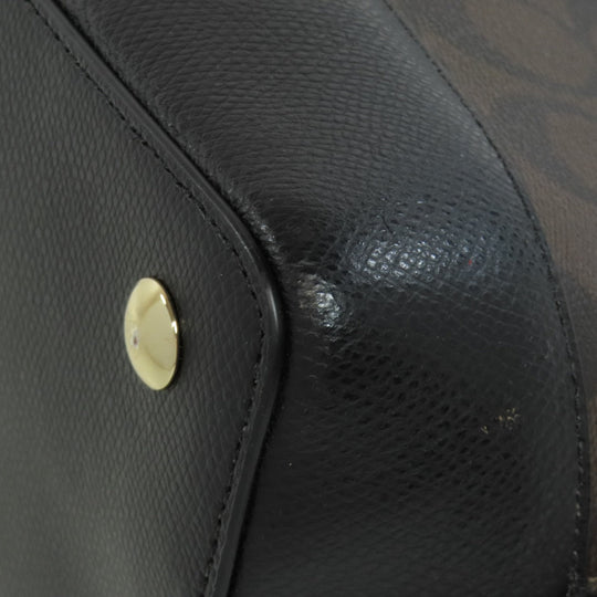 COACH Handbag F37233 PVC Brown Signature 2WAY