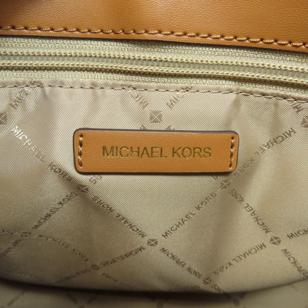 MICHAEL KORS Handbag PVC Brown Emilia 2WAY Women Used Authentic