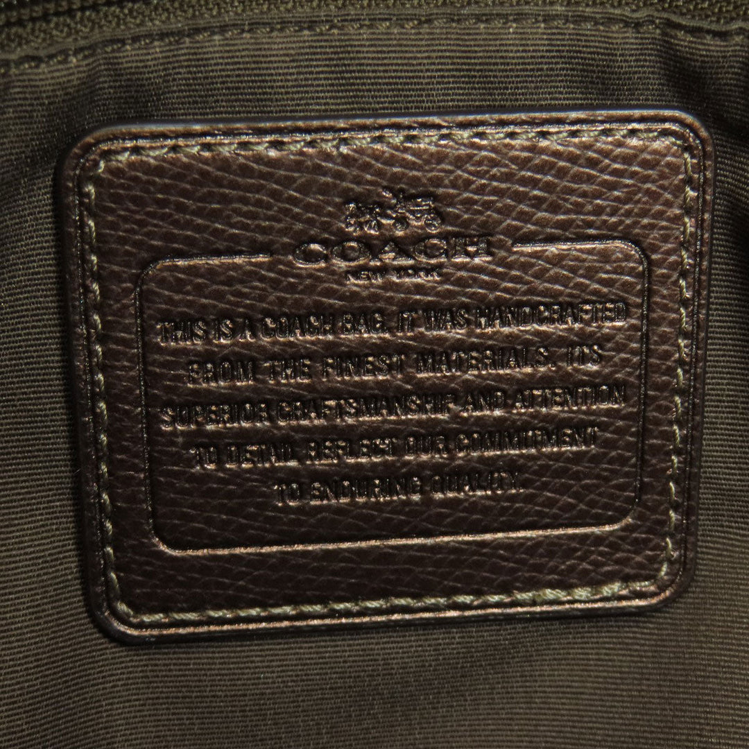 COACH Handbag F55364 canvas Brown Signature Women Used Authentic