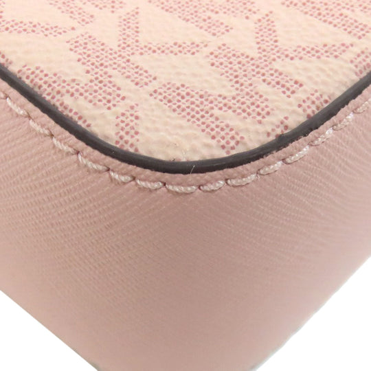 MICHAEL KORS Shoulder Bag PVC pink MK signature Women Used Authentic