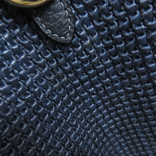 COACH Tote Bag CA593 straw Navy Dempsey 2WAY