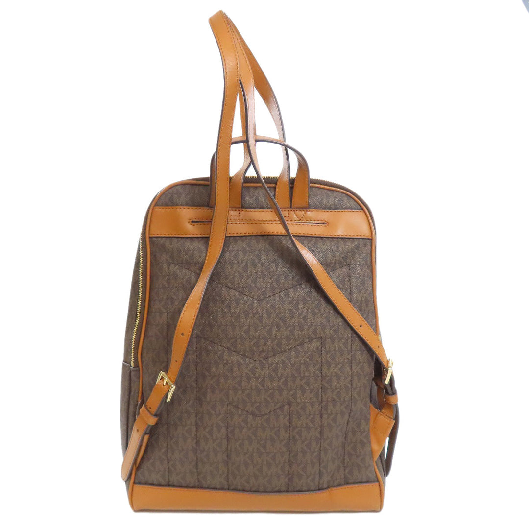 MICHAEL KORS Backpack PVC Brown MK signature