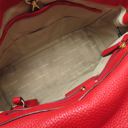 MICHAEL KORS Handbag PVC Brown MK Signature 2WAY Women Used Authentic