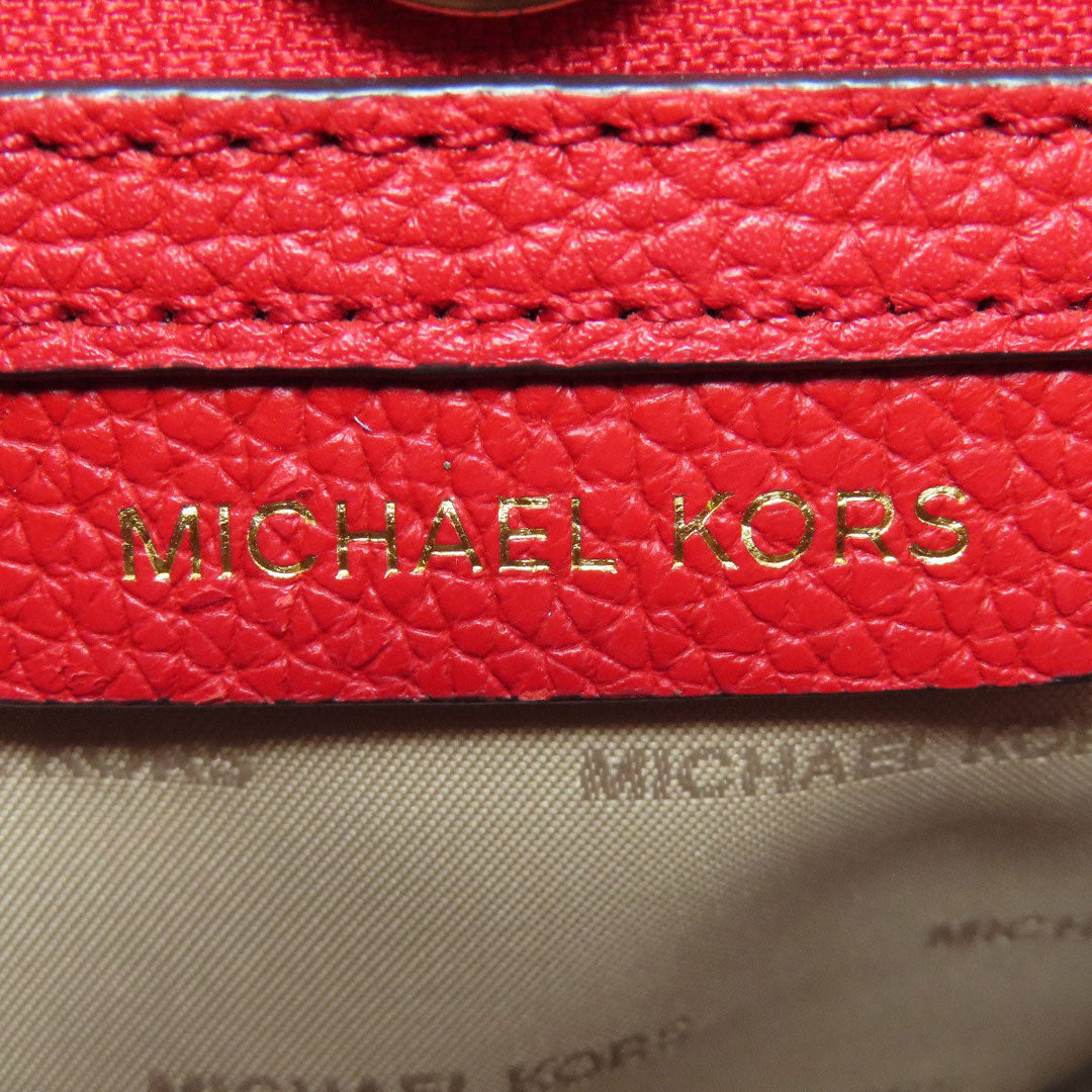 MICHAEL KORS Handbag PVC Brown MK Signature 2WAY Women Used Authentic