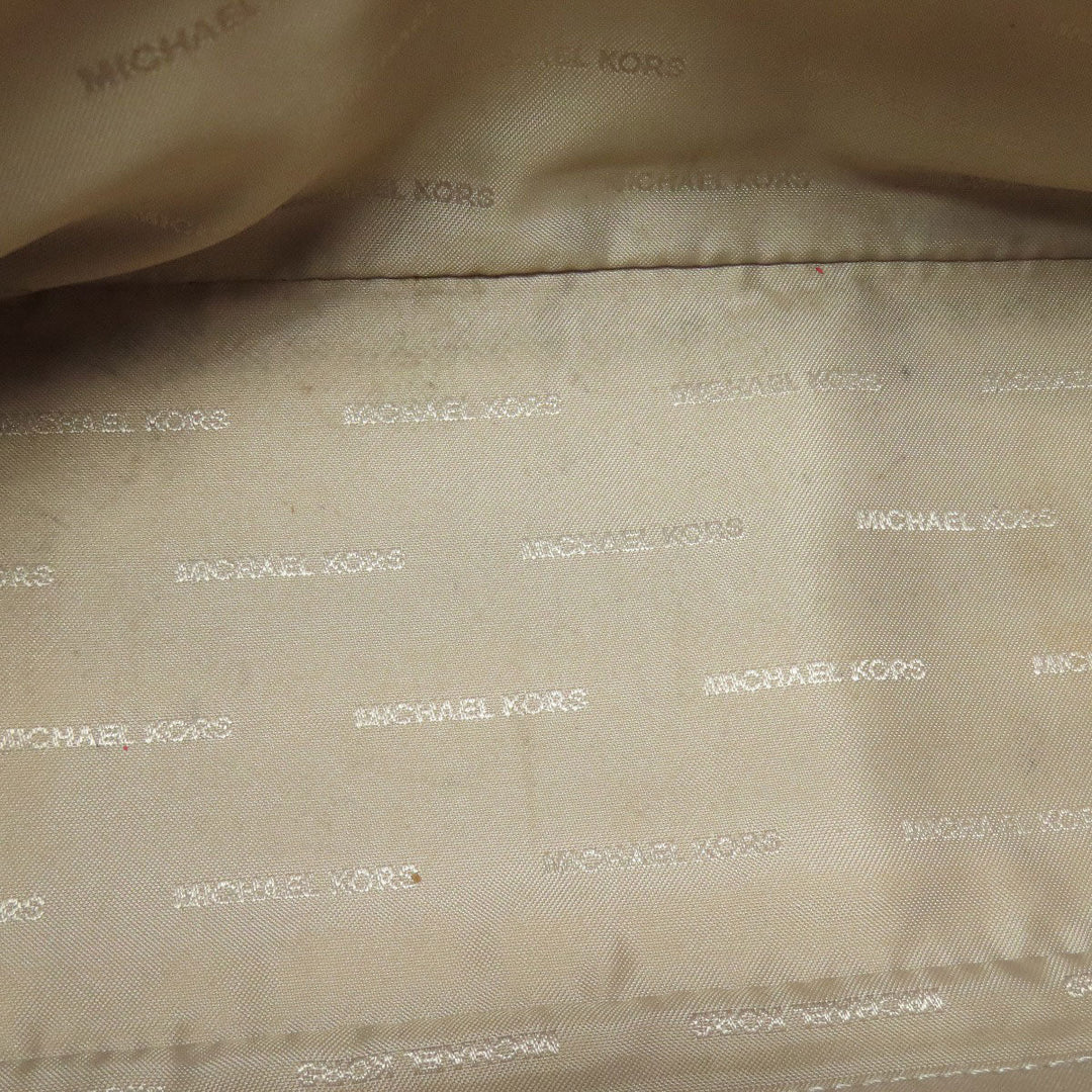MICHAEL KORS Handbag PVC Brown MK Signature 2WAY Women Used Authentic