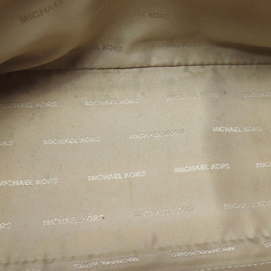 MICHAEL KORS Handbag PVC Brown MK Signature 2WAY Women Used Authentic