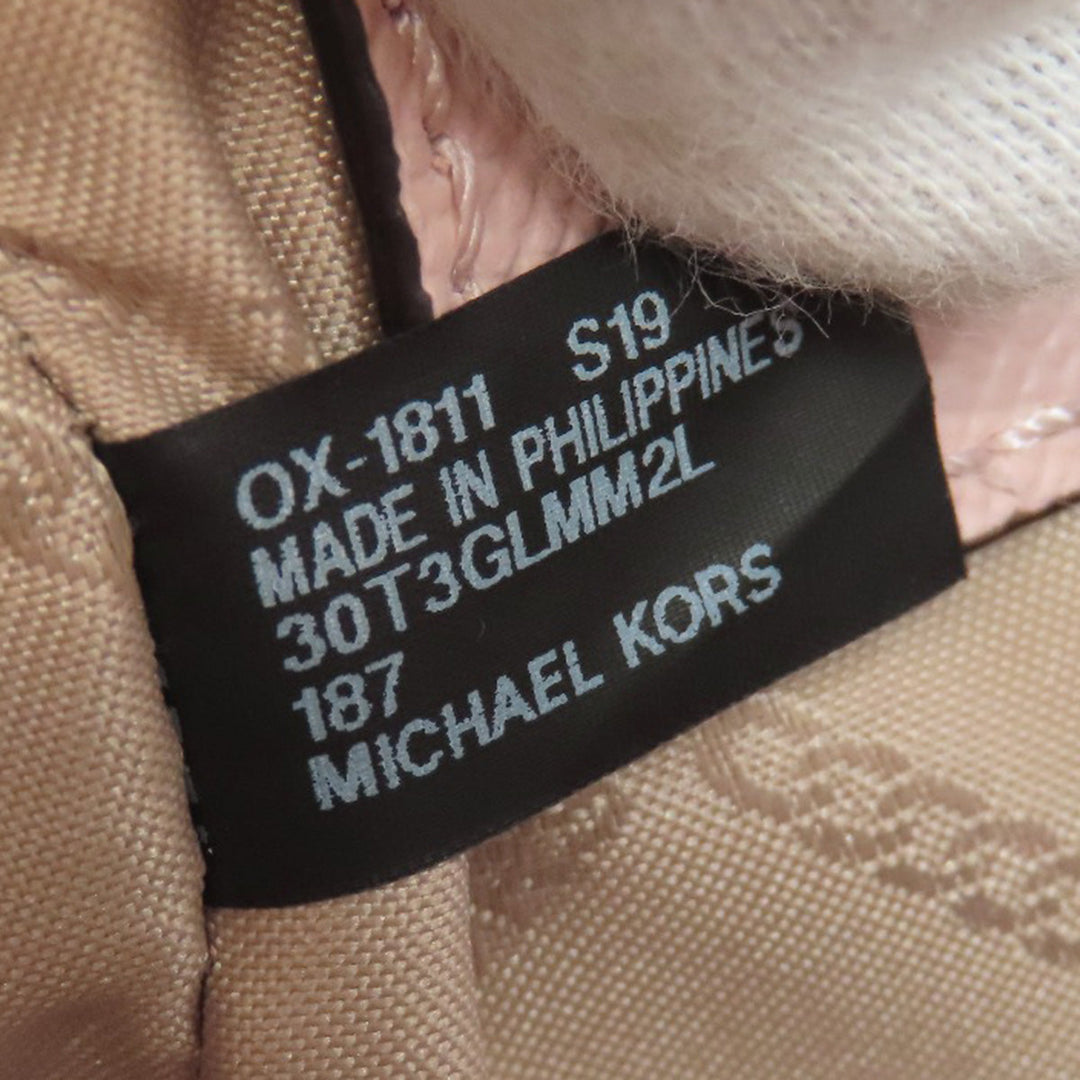 MICHAEL KORS Shoulder Bag PVC pink logo Women Used Authentic
