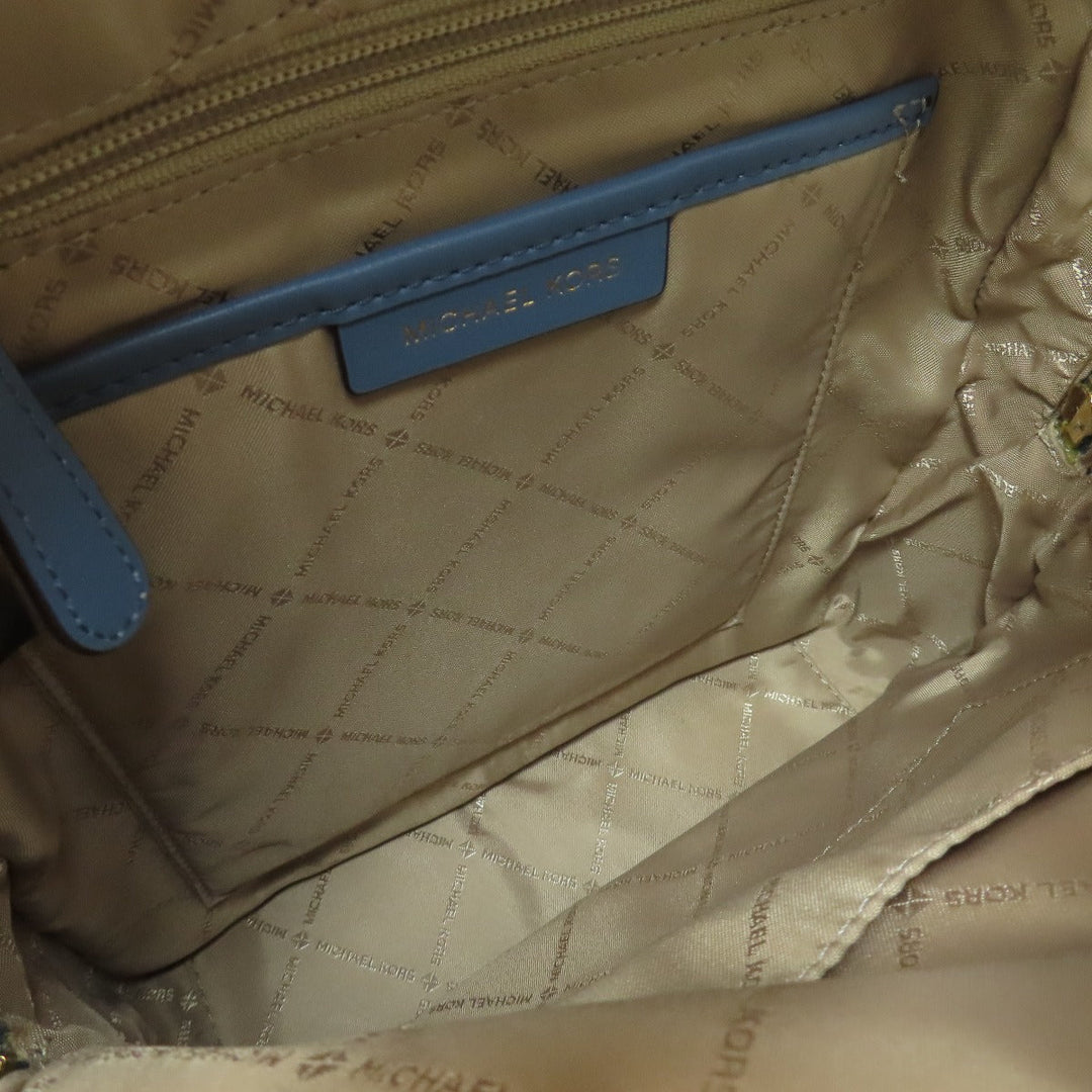 MICHAEL KORS Backpack PVC Brown MK signature Women Used Authentic