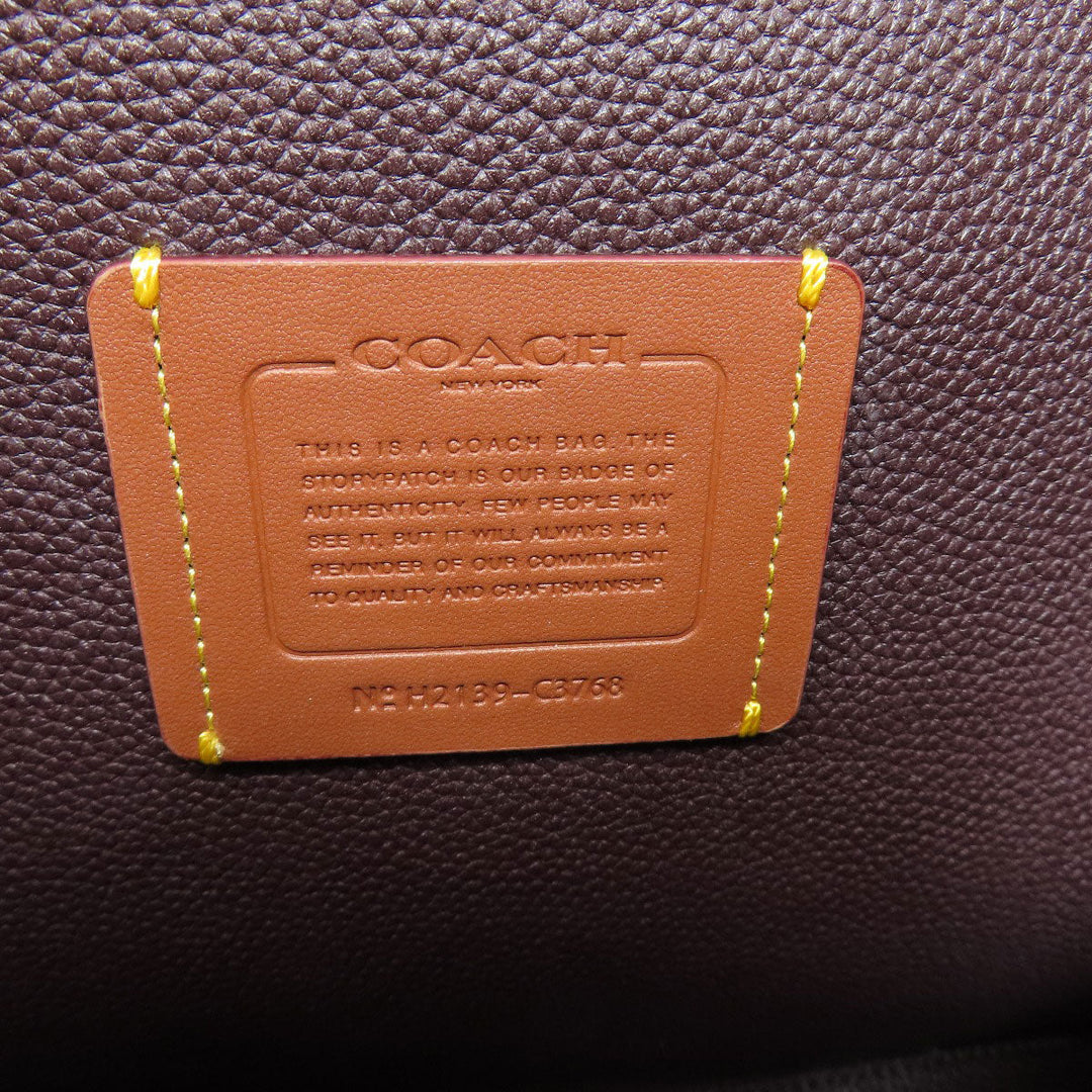 COACH Handbag C3768 leather beige Tyler Carryall 2WAY Women Used Authentic