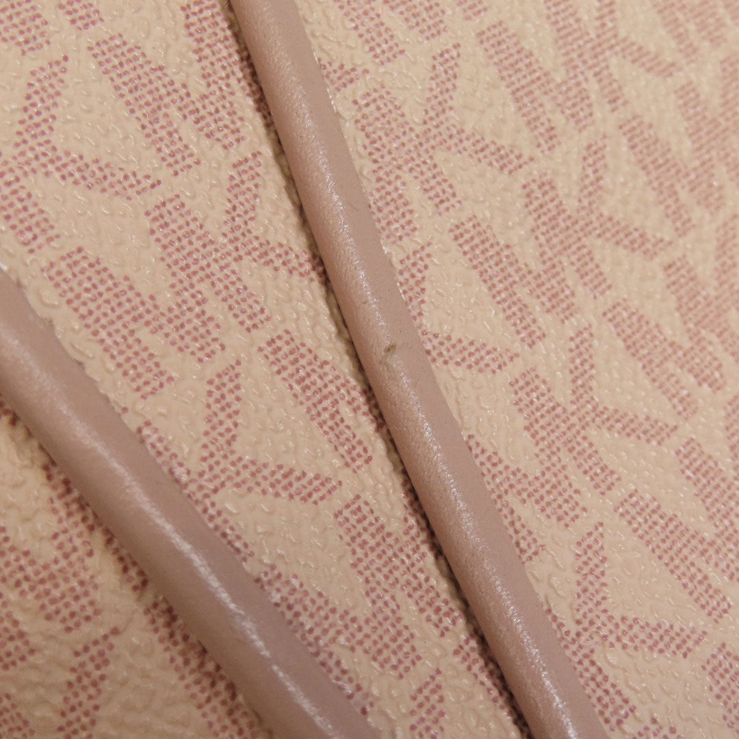 MICHAEL KORS Handbag PVC pink MK Signature 2WAY Women Used Authentic