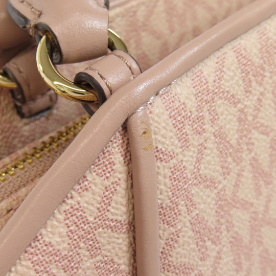 MICHAEL KORS Handbag PVC pink MK Signature 2WAY Women Used Authentic