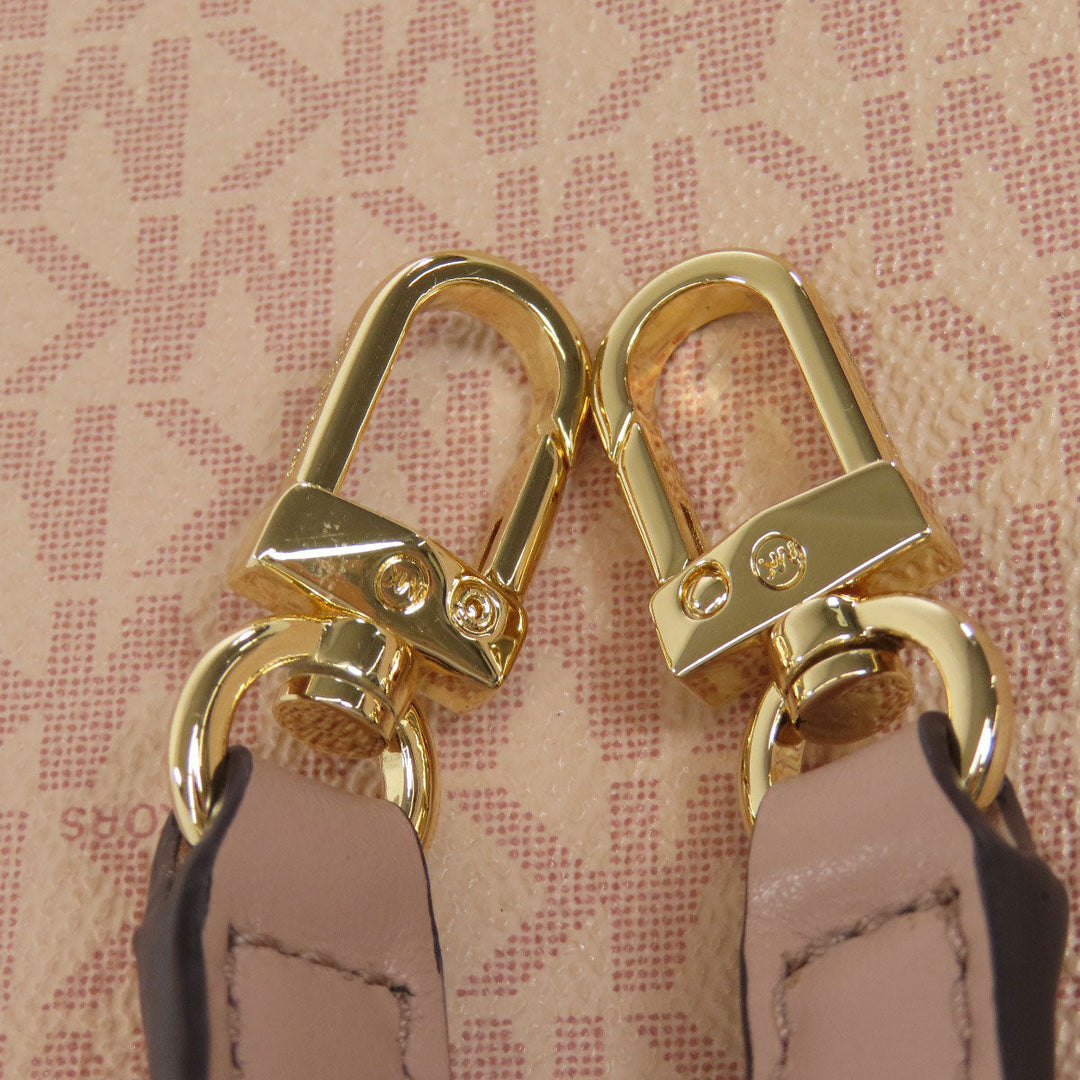 MICHAEL KORS Handbag PVC pink MK Signature 2WAY Women Used Authentic