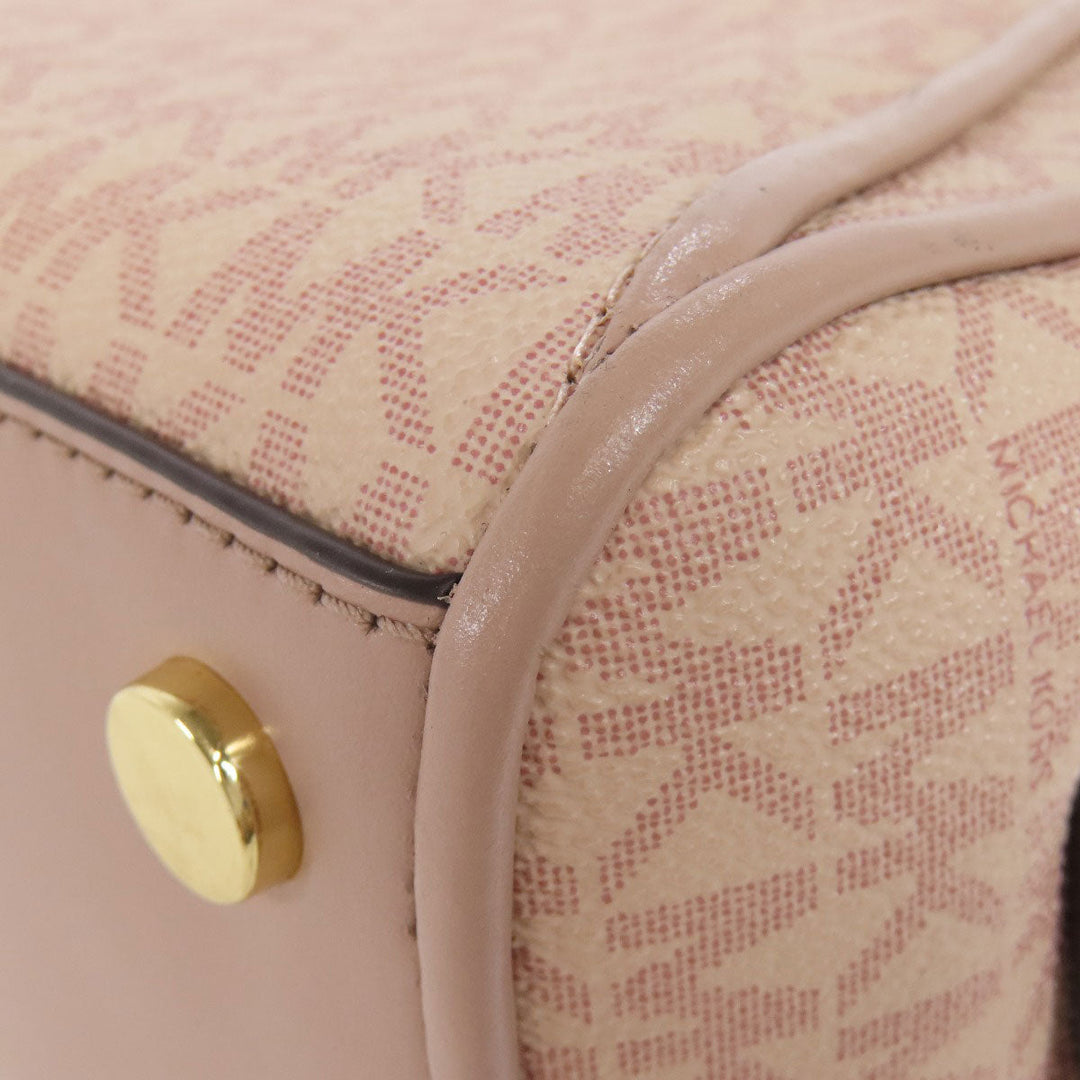 MICHAEL KORS Handbag PVC pink MK Signature 2WAY Women Used Authentic