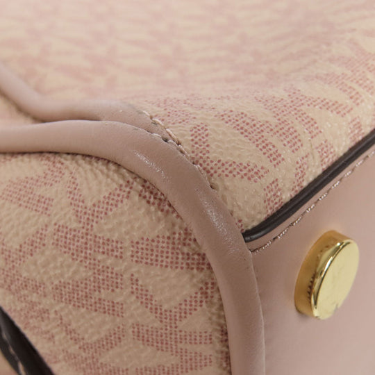MICHAEL KORS Handbag PVC pink MK Signature 2WAY Women Used Authentic
