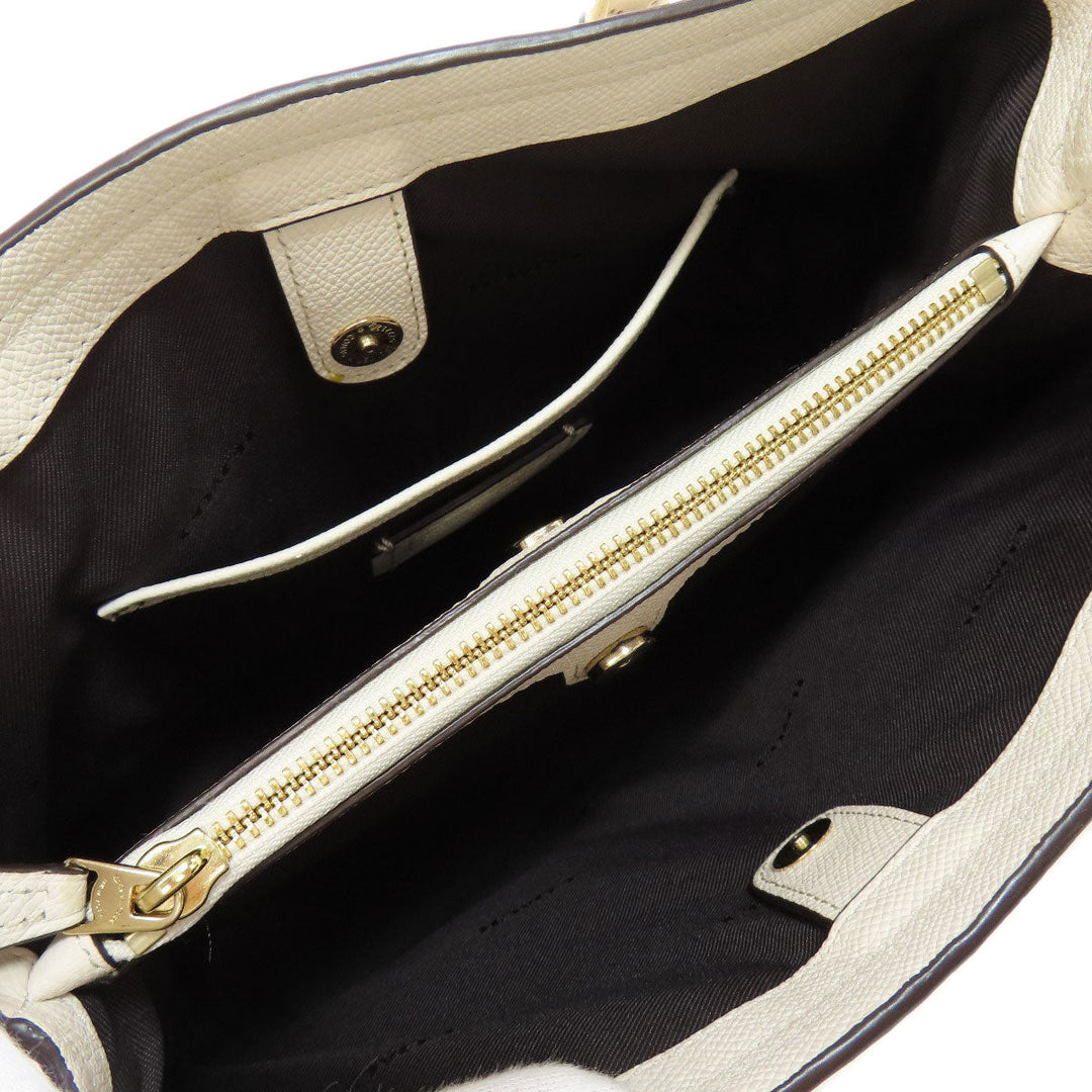 COACH Handbag F34563 leather white logo Women Used Authentic