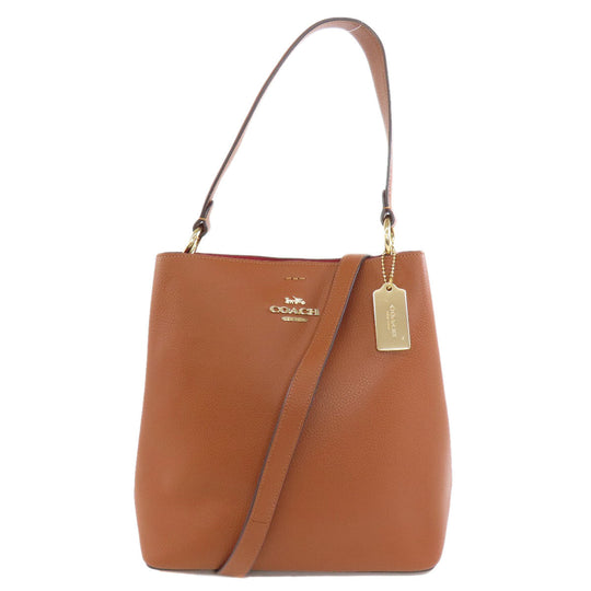 COACH Handbag 91122 leather Brown Town Bucket 2WAY