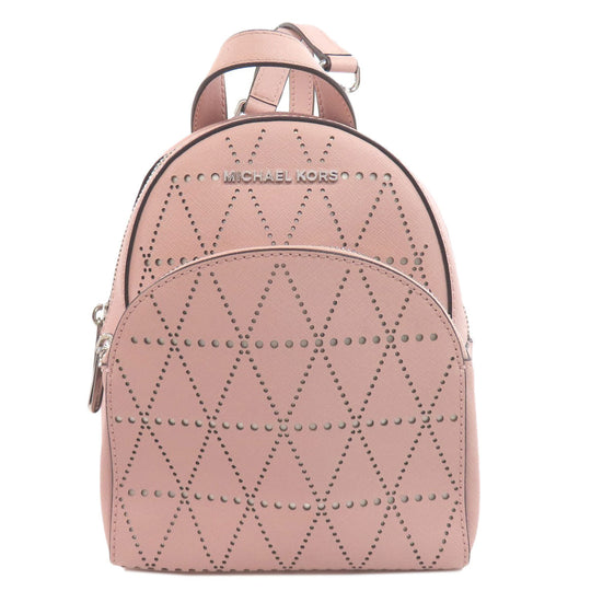 MICHAEL KORS Backpack PVC pink punching Women Used Authentic