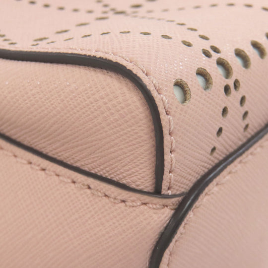 MICHAEL KORS Backpack PVC pink punching Women Used Authentic