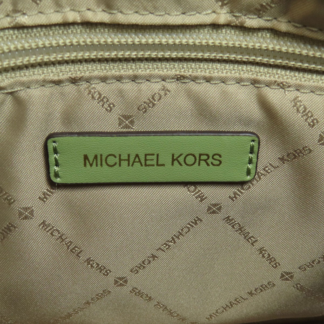 MICHAEL KORS Handbag leather green Emilia 2WAY Women Used Authentic