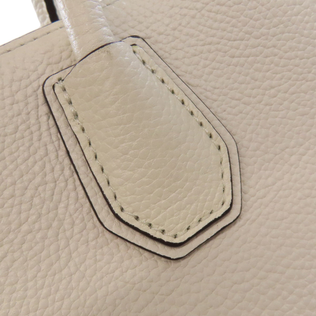 MICHAEL KORS Tote Bag leather white logo Women Used Authentic