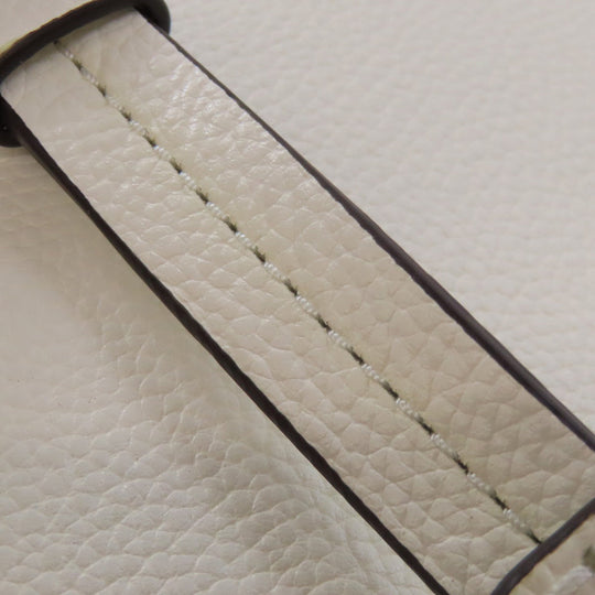 MICHAEL KORS Tote Bag leather white logo Women Used Authentic
