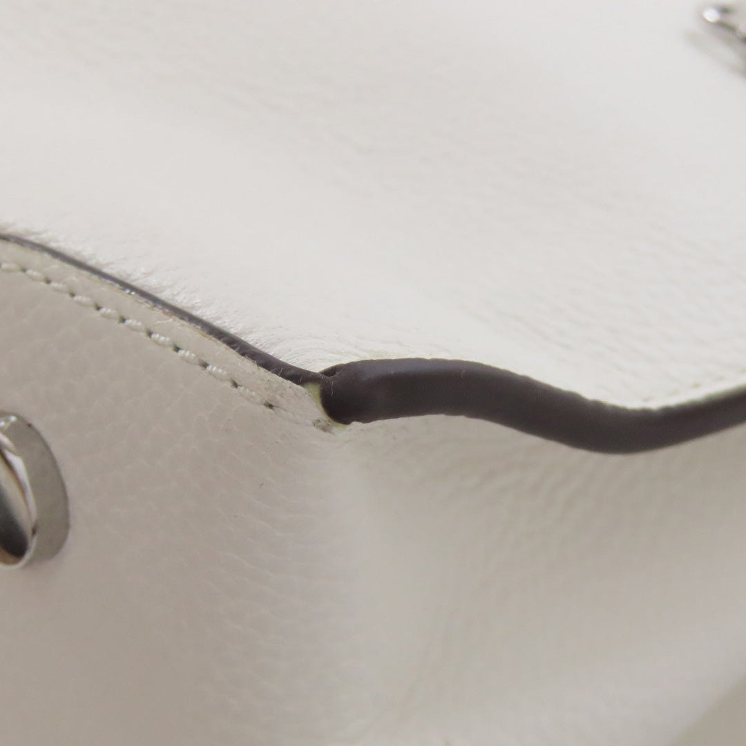 MICHAEL KORS Tote Bag leather white logo Women Used Authentic