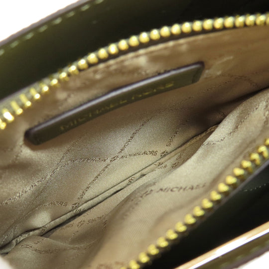 MICHAEL KORS Handbag PVC Brown MK Signature 2WAY Women Used Authentic