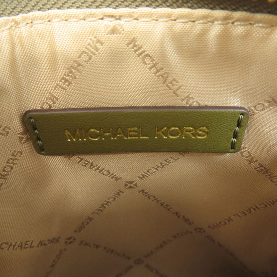 MICHAEL KORS Handbag PVC Brown MK Signature 2WAY Women Used Authentic