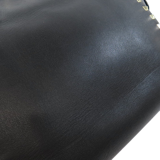 VALENTINO Handbag leather black Studs 2WAY