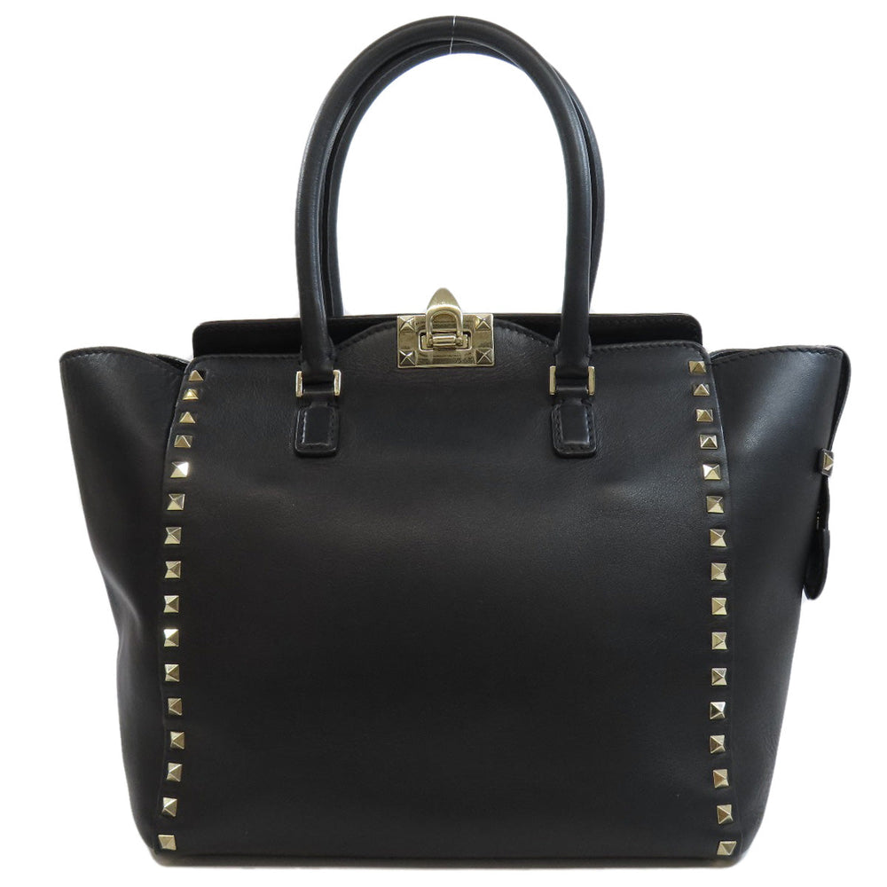 VALENTINO Handbag leather black Studs 2WAY