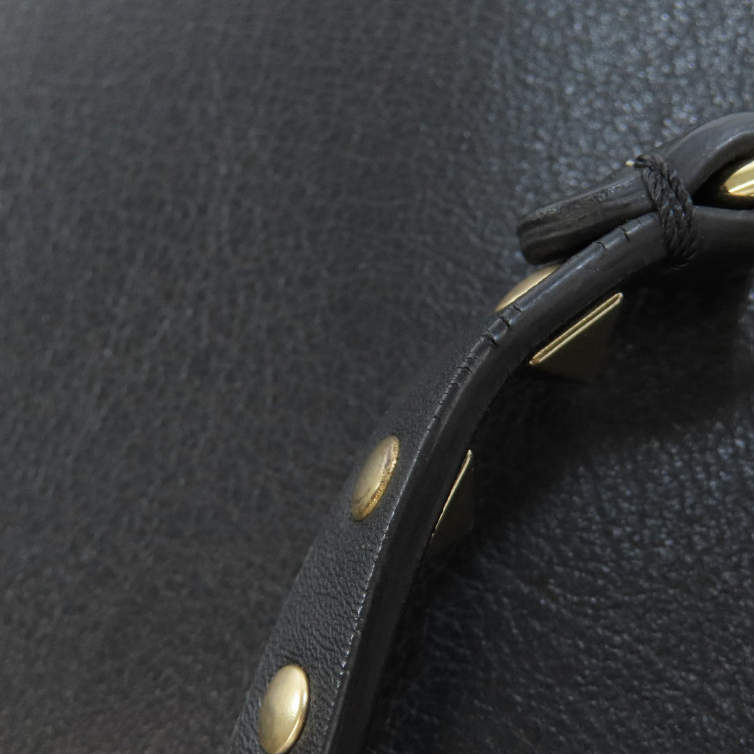 VALENTINO Handbag leather black Studs 2WAY