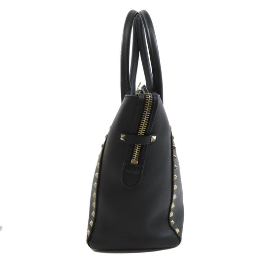 VALENTINO Handbag leather black Studs 2WAY