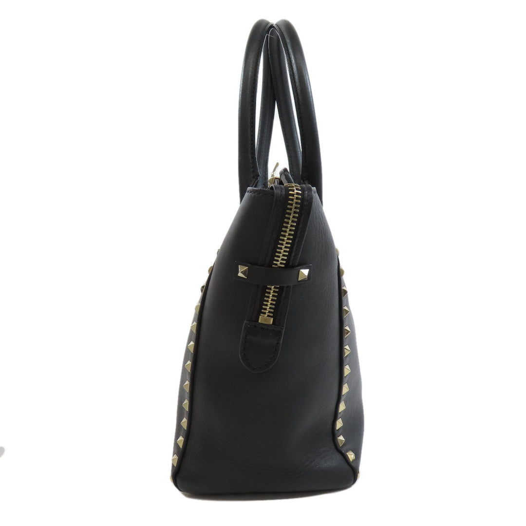 VALENTINO Handbag leather black Studs 2WAY