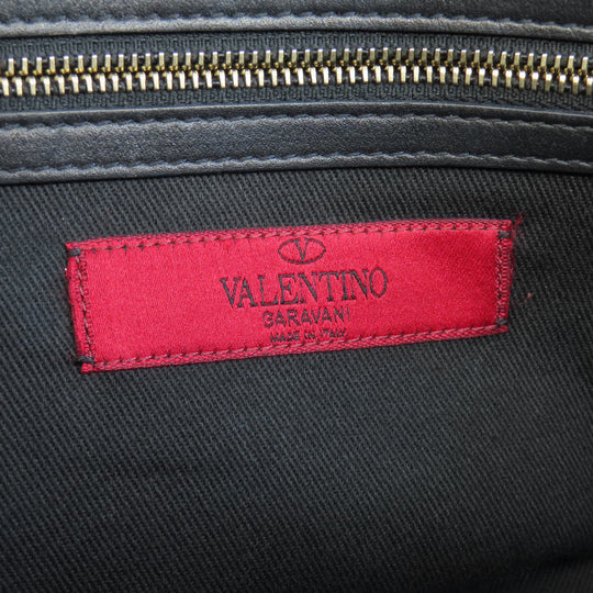 VALENTINO Handbag leather black Studs 2WAY