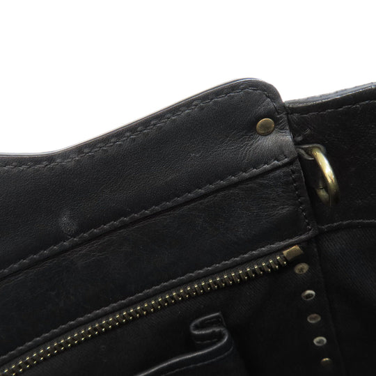 VALENTINO Handbag leather black Studs 2WAY