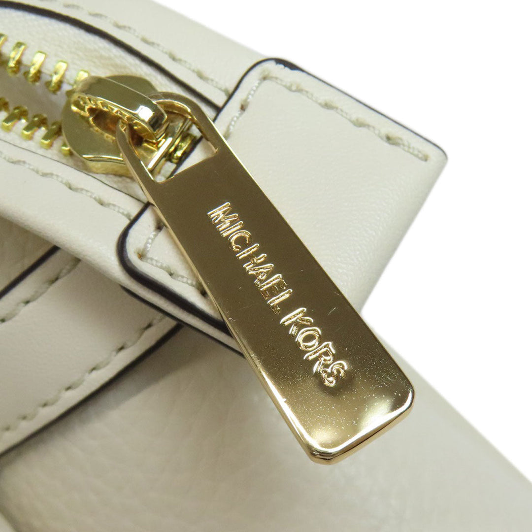MICHAEL KORS Handbag leather white logo 2WAY Women Used Authentic