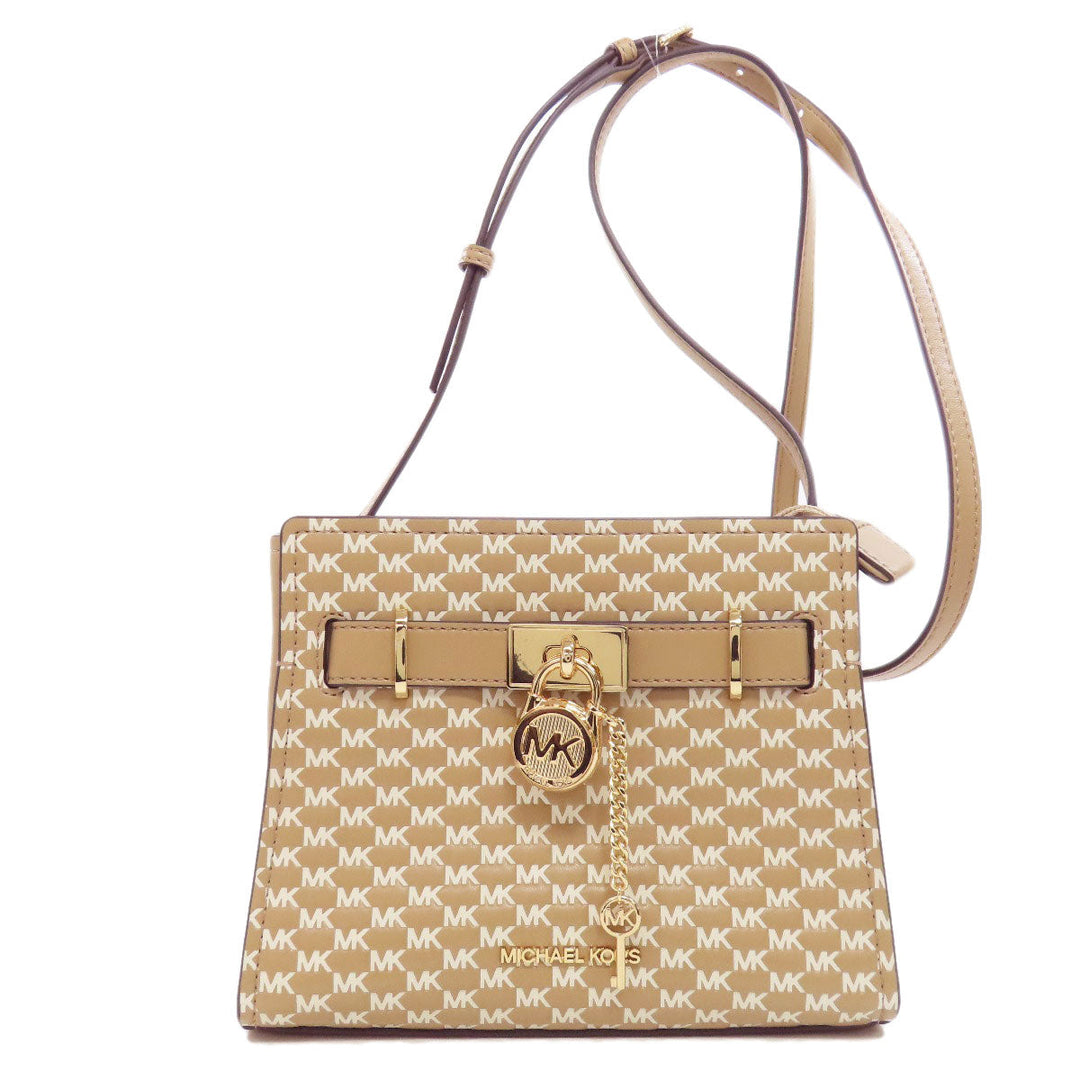 MICHAEL KORS Shoulder Bag PVC beige MK signature