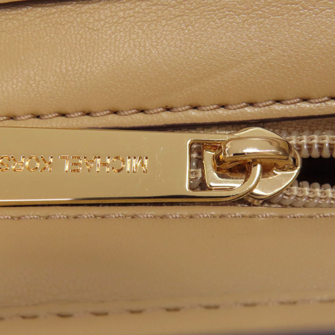 MICHAEL KORS Shoulder Bag PVC beige MK signature