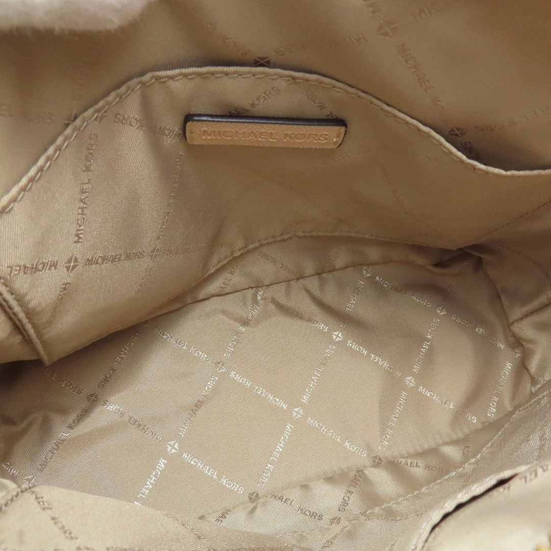 MICHAEL KORS Shoulder Bag PVC beige Long shoulder Women Used Authentic